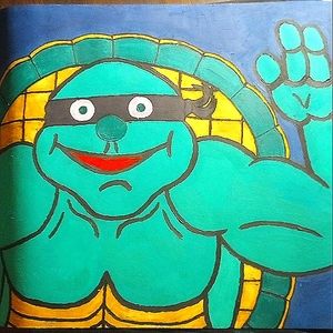 Oil painting of Donatello